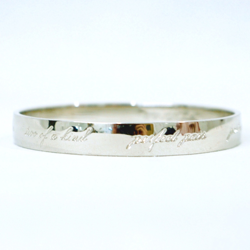 KATE SPADE~bridesmaid idiom bangle~SILVER